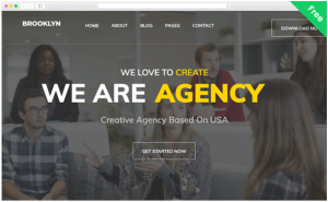 Brooklyn theme homepage