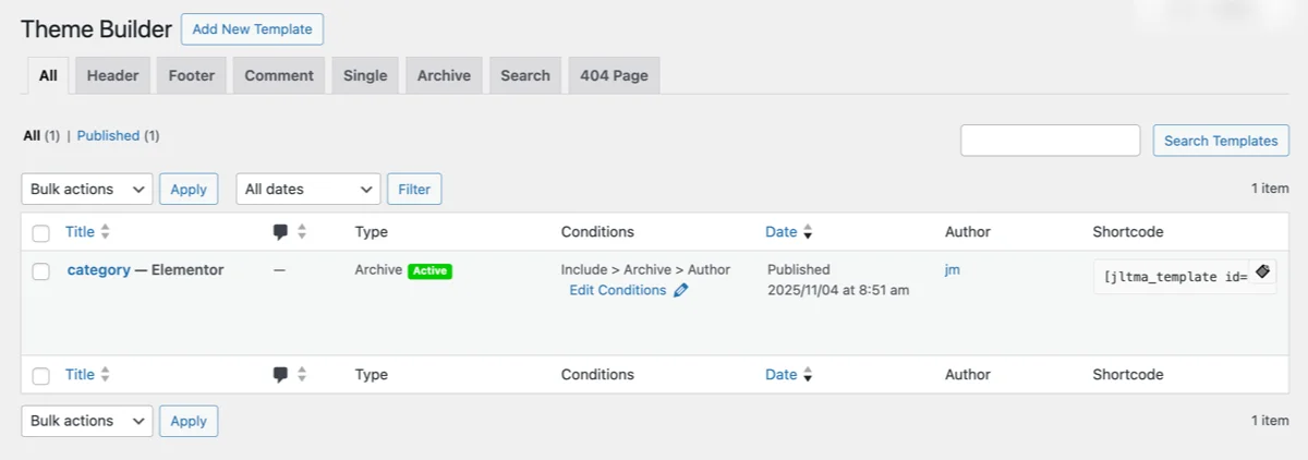 Master Addons theme builder