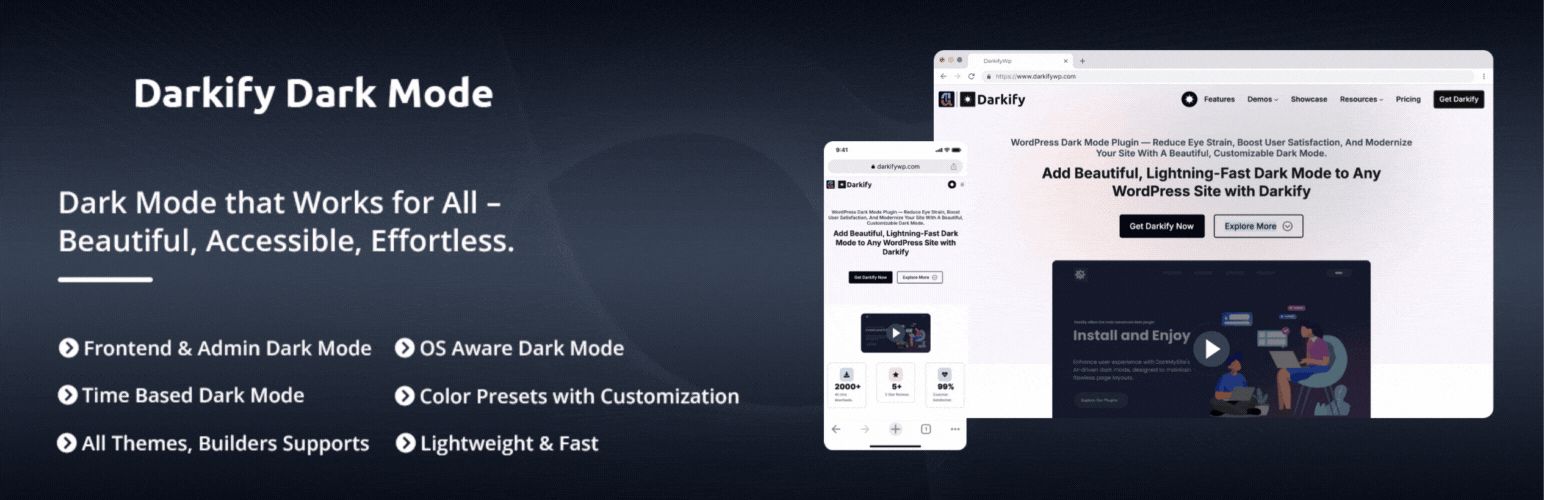 Darkify – Dark Mode & Night Mode plugin banner