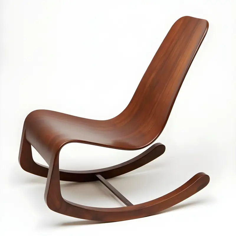 elegant wooden rocking chair