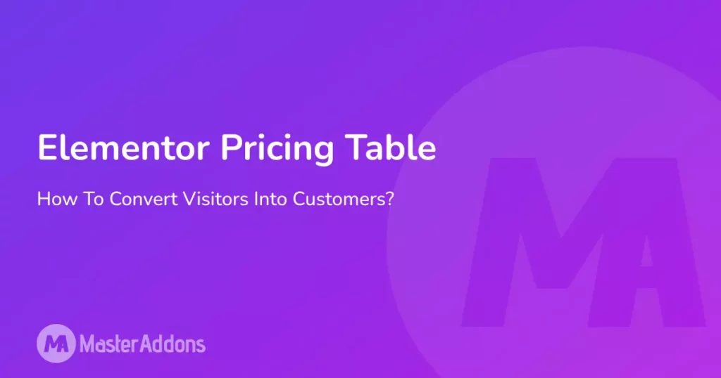 Elementor Pricing Table to convert visitor into customer