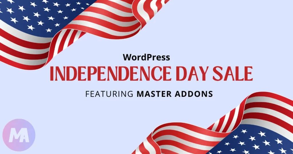 WordPress Independence Day Sale Featuring Master Addons