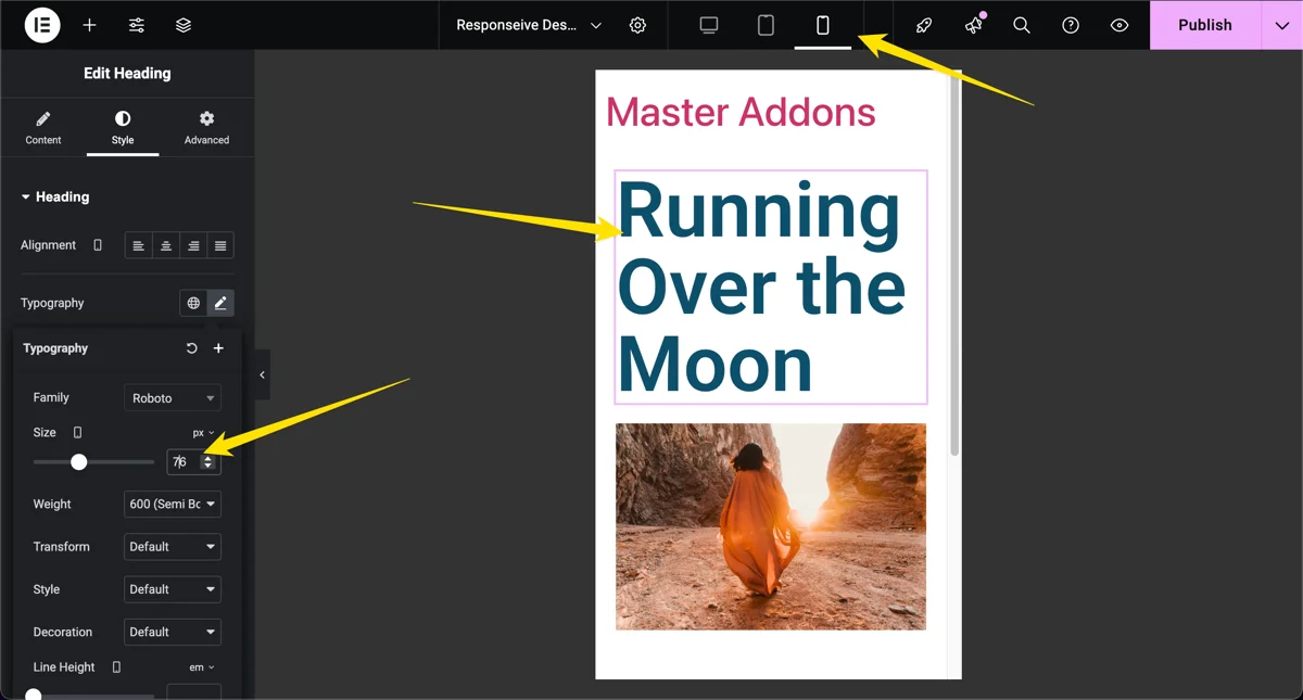 Fix responsive design with elementor issue