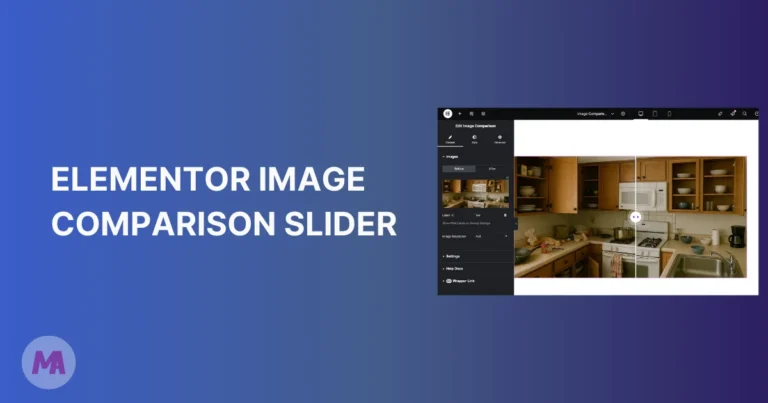Elementor Image Comparison slider