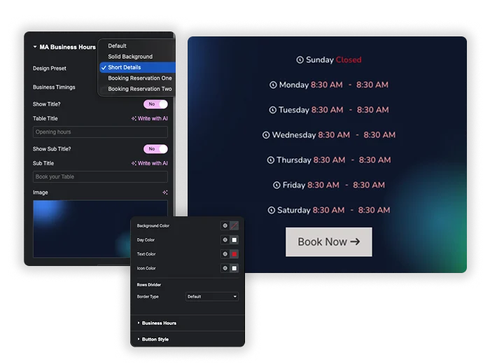 Visual Design Presets & Content Layers
