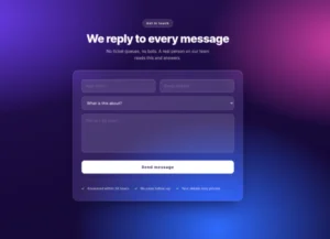 Glass Contact Form