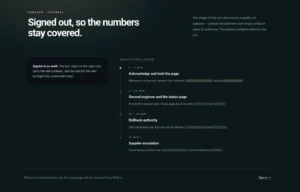 Login Gate Redacted Timeline
