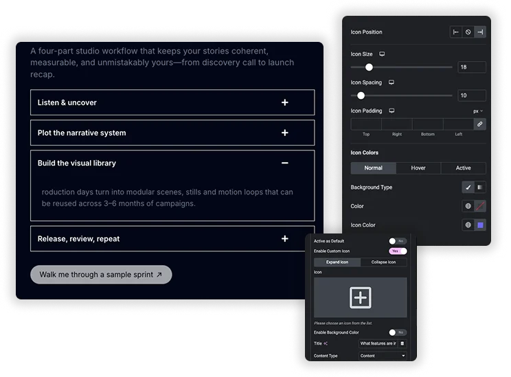 Customizable Toggle Icons with Dual States