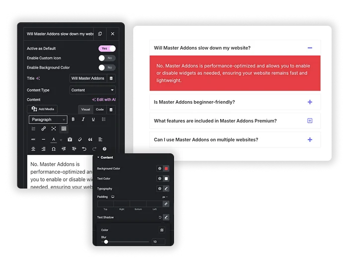 Content Area & Container Styling