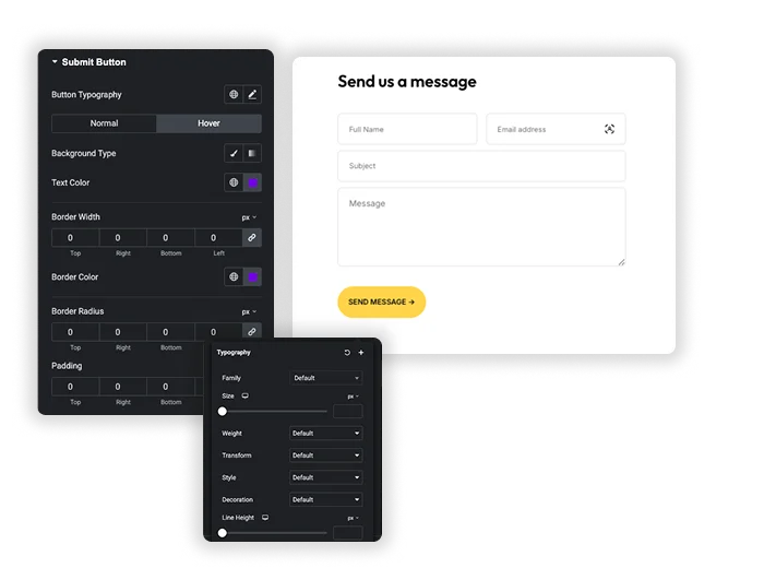 Submit Button & Error Message Styling