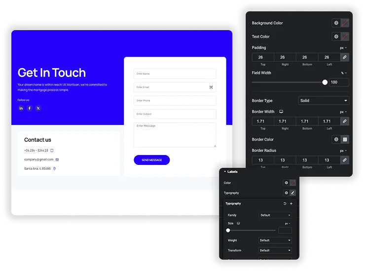Input, Textarea & Label Styling