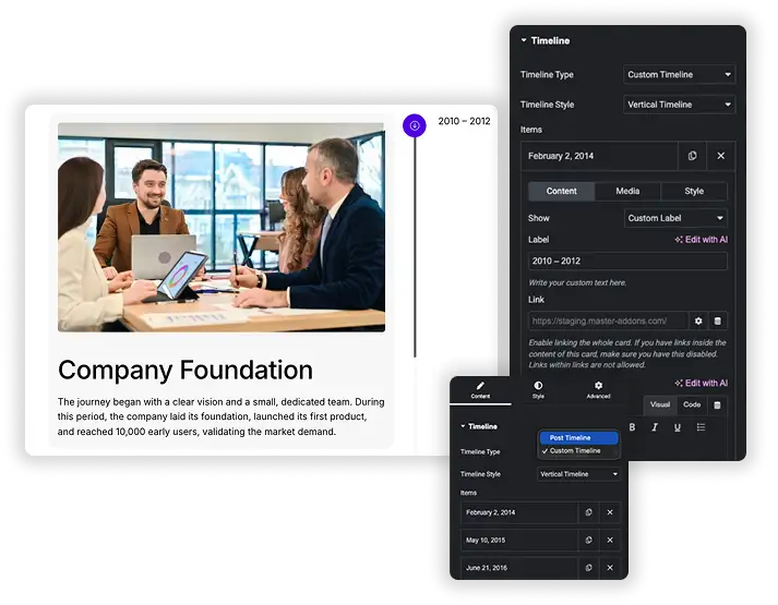 Custom or Dynamic Posts Timeline