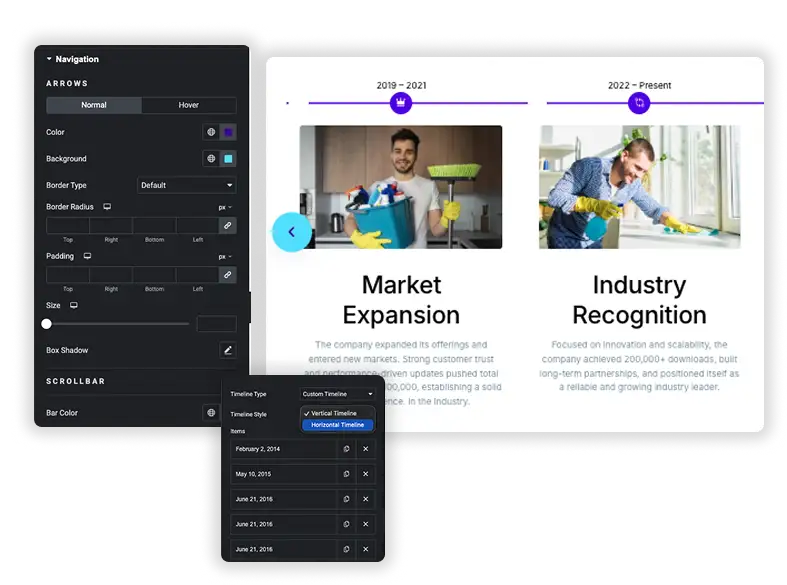 Vertical & Horizontal Layouts with Carousel