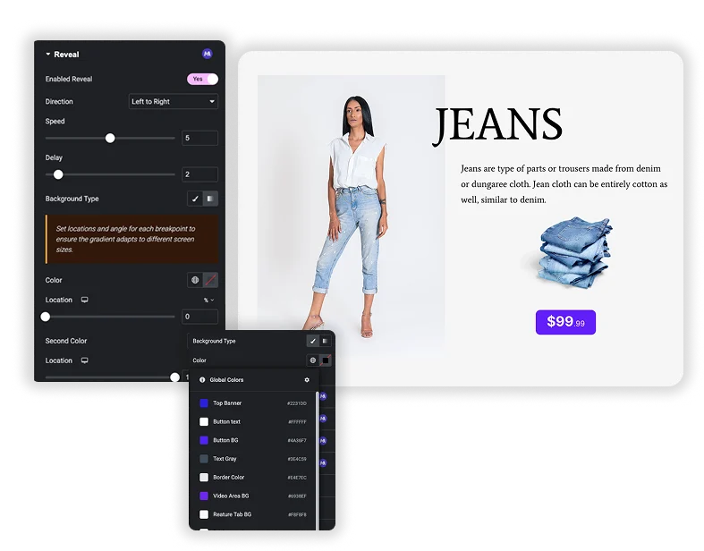 Customizable Reveal Background