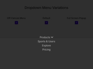 Hamburger Menu Variations