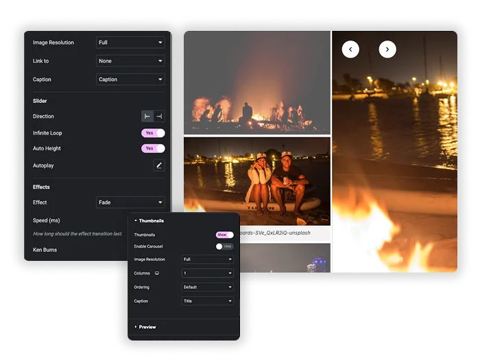 Professional Gallery Controls & Navigation