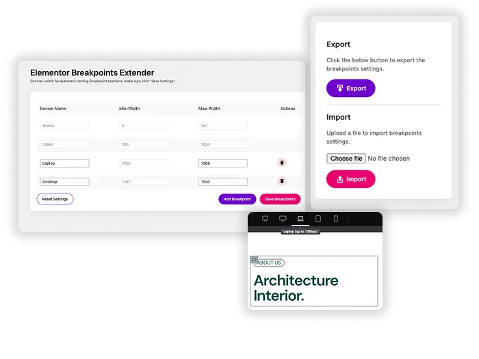 Unlimited, Custom Device Breakpoints
