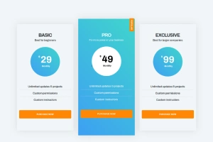 Pricing Table Rounded Table