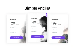 Pricing Table with Background Image