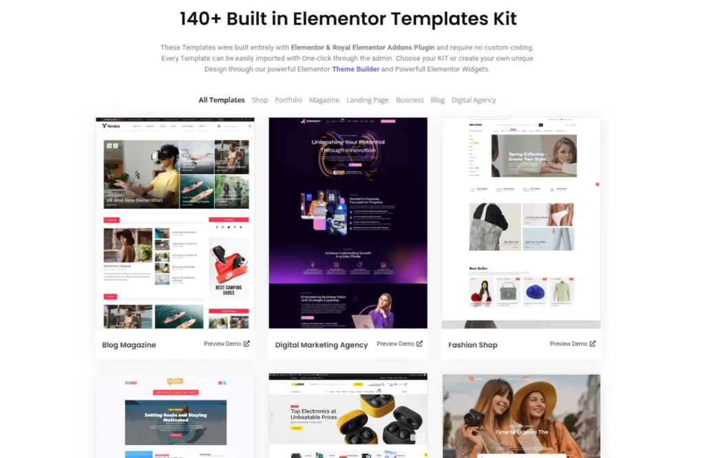 Royal Elementor Template Kits