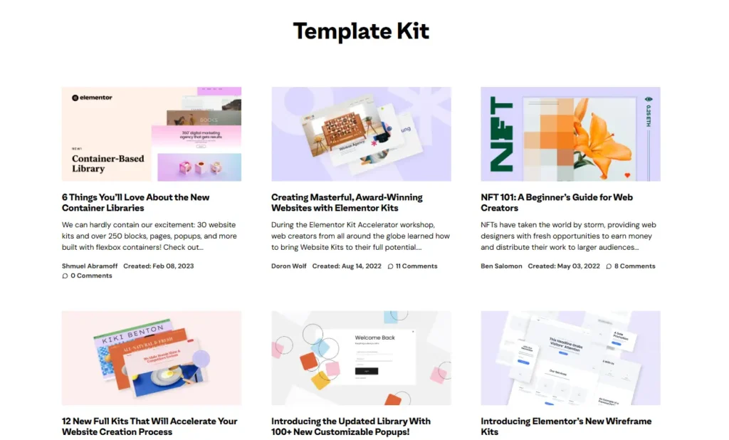 Elementor Template Kits