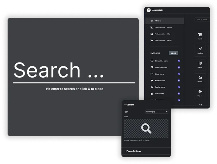 Icon Design & Popup Messaging