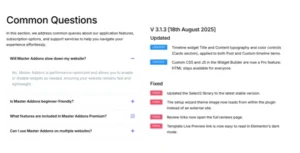 Changelog with Accordion