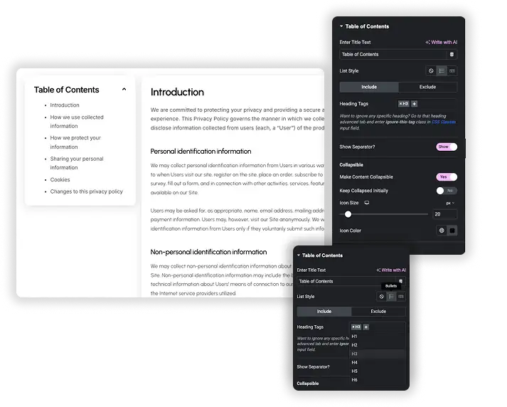 Smart, Automated Heading Collection