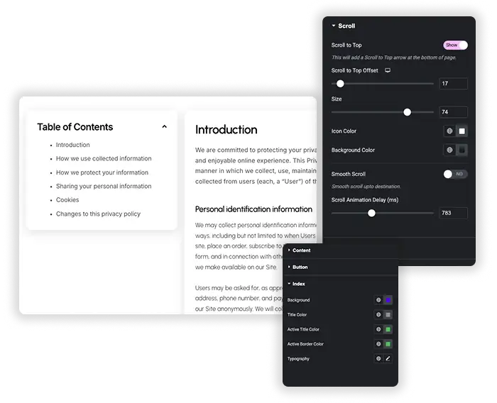 Enhanced Navigation with Scroll Tools