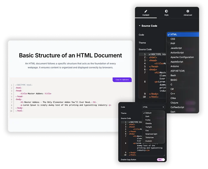 Wide Language & Theme Support