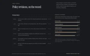 Policy Revision Record
