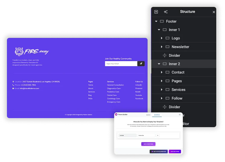 Create custom footer