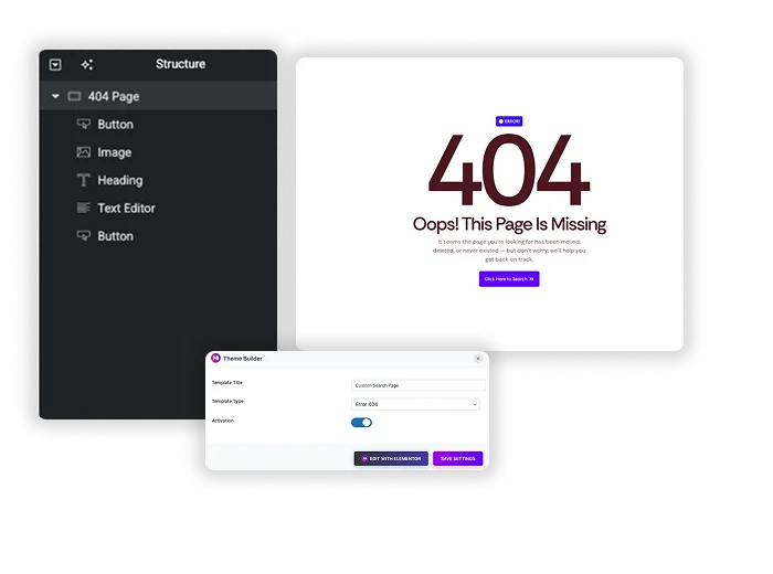 Custom 404 Page Design