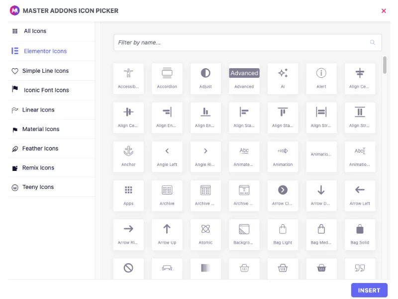 Elementor icons for Elementor