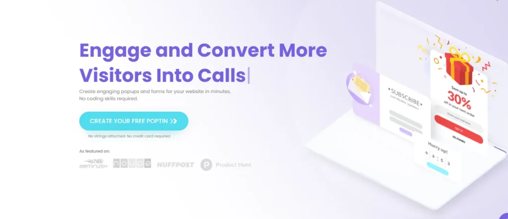 Poptin popup and form builder dashboard