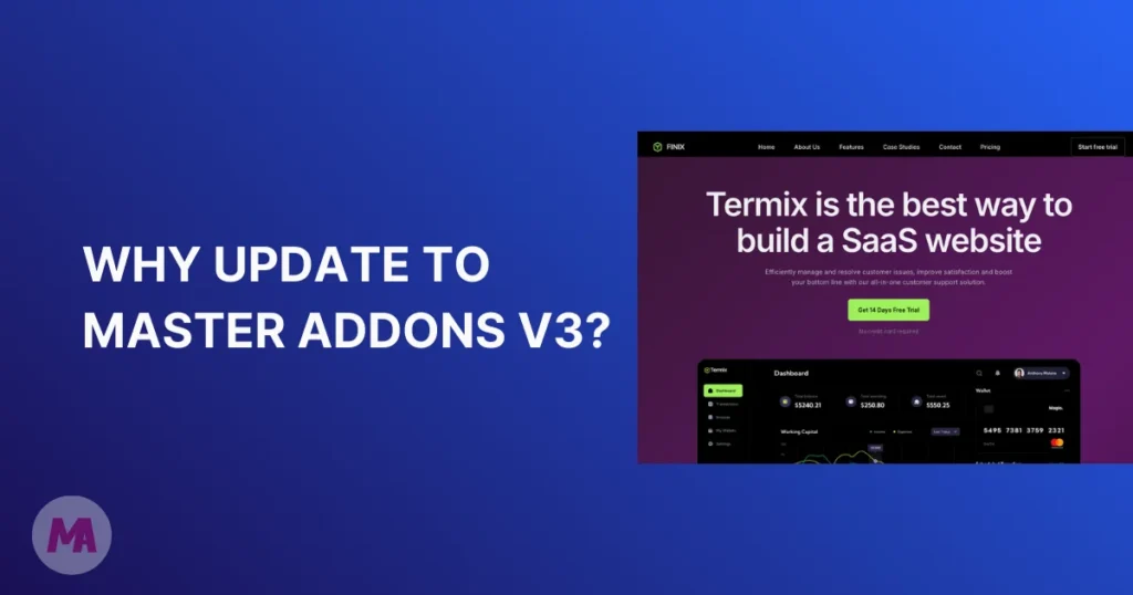 Reasons to update to Master Addons for Elementor V3