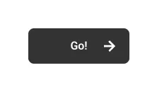 Elementor Creative Buttons widget hover state showing the Winona effect with alternative text Go!