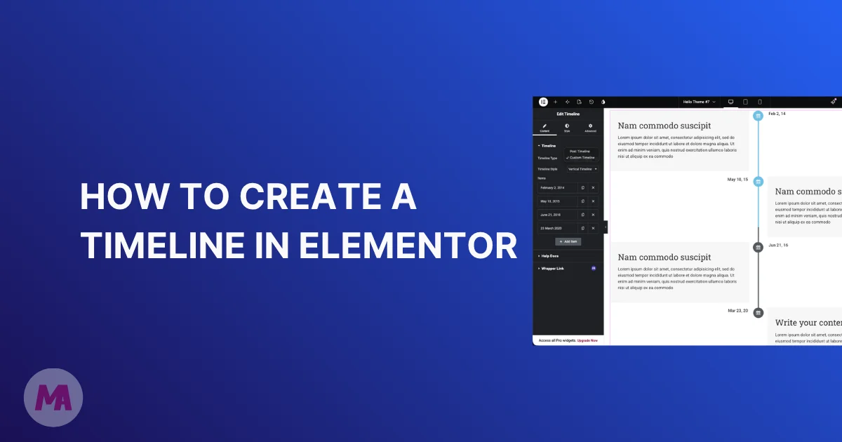 How to Create a Timeline in Elementor