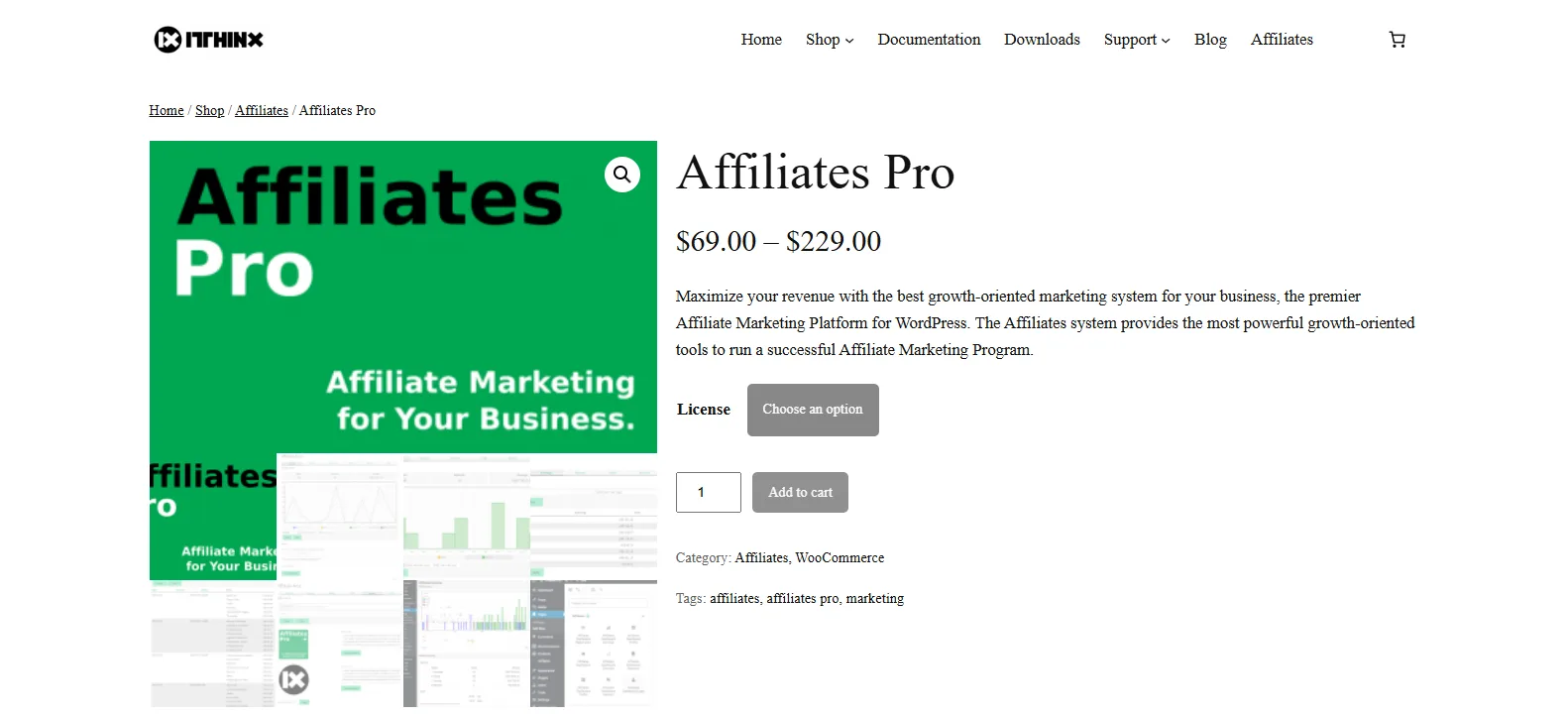 Affiliates by itthinx WordPress plugin