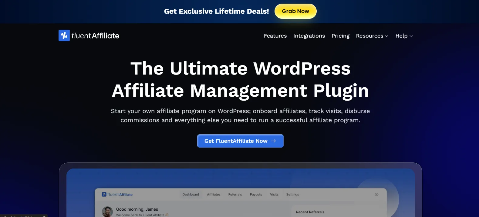 FluentAffiliate WordPress affiliate plugin