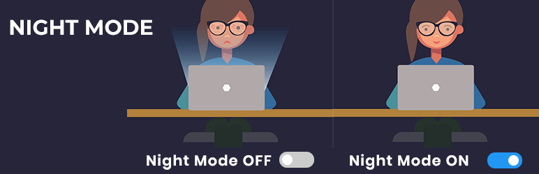 Night Mode for WordPress plugin with brightness and font size controls