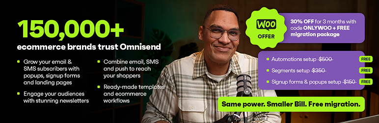 Omnisend email marketing plugin for WooCommerce and WordPress stores