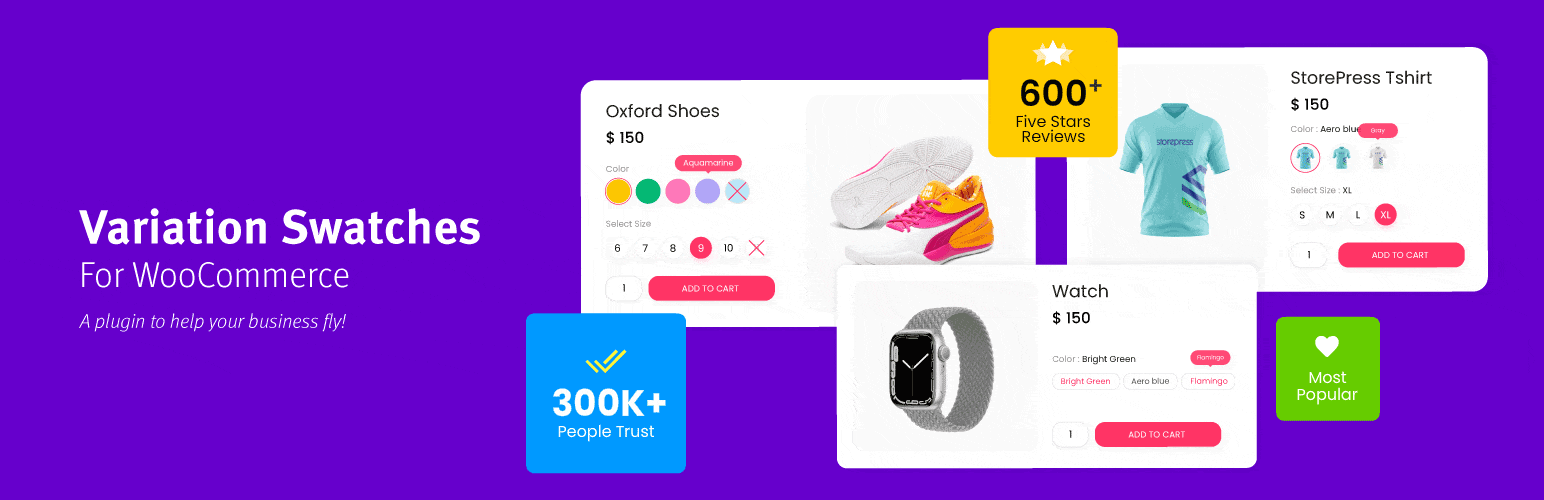 Variation Swatches for WooCommerce plugin by Emran Ahmed banner
