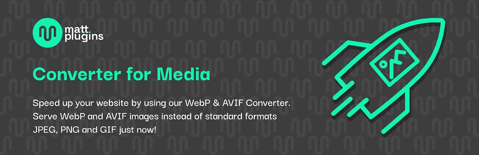 Converter for Media WebP and AVIF WordPress plugin banner