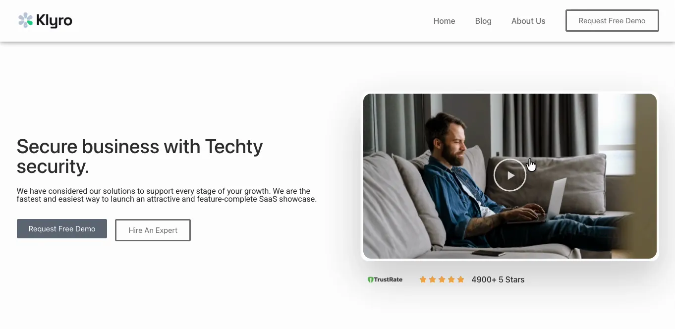 Elementor header sitting at the top of the page before creating a sticky header