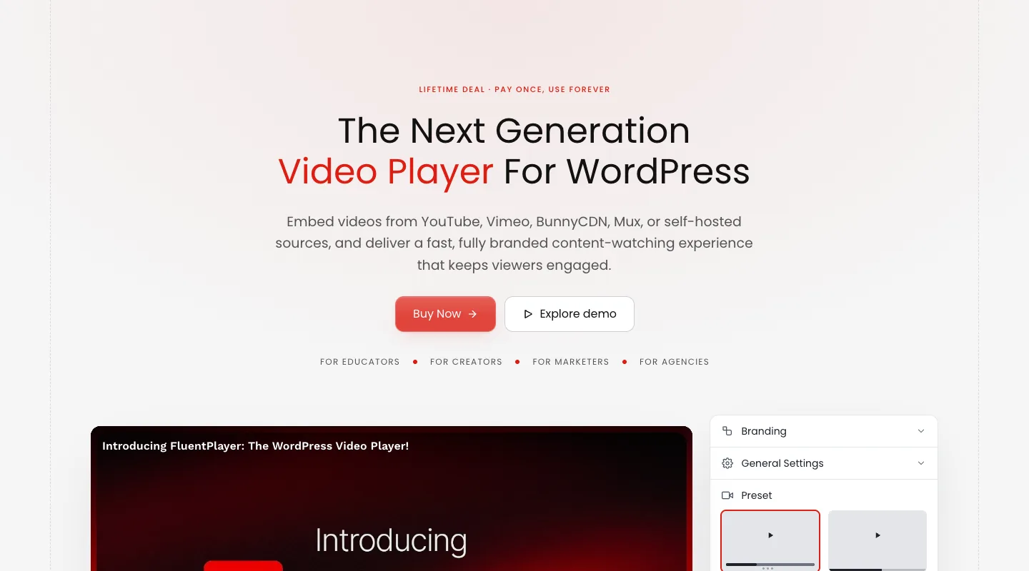FluentPlayer homepage
