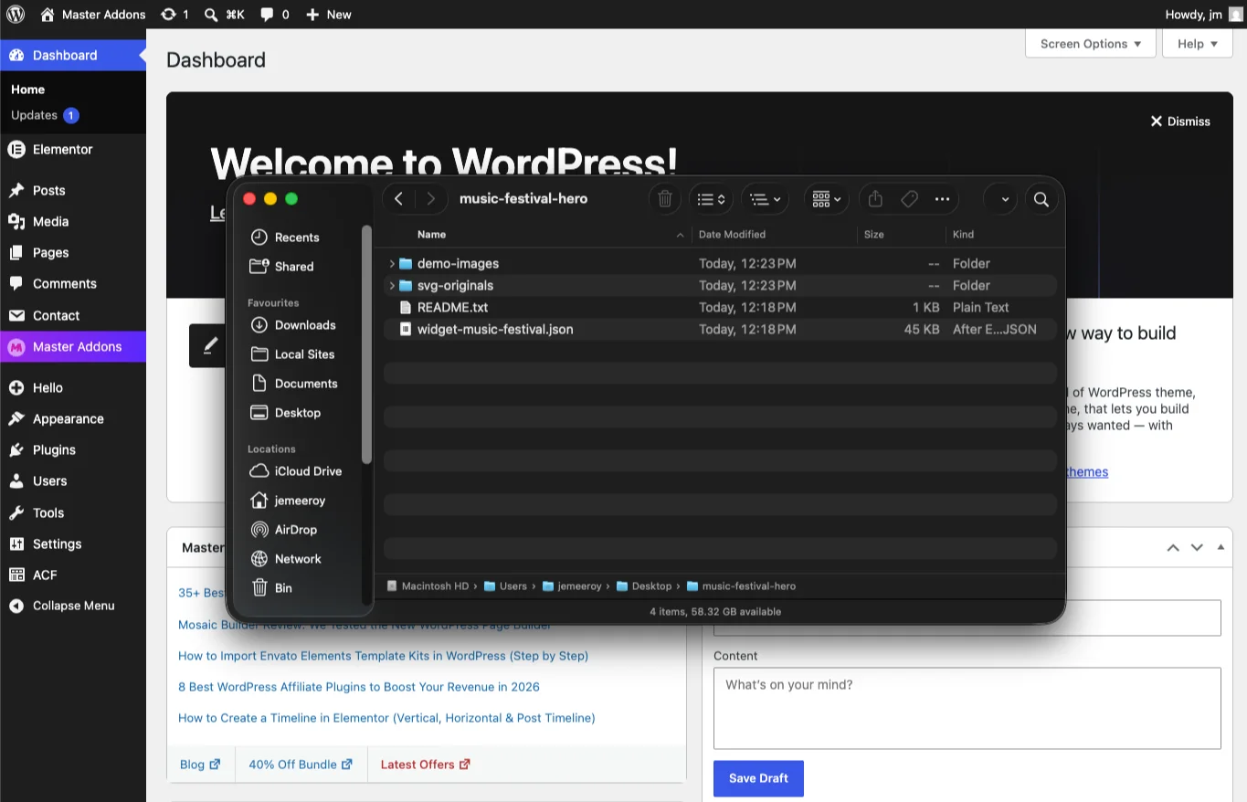 unzip the zip file and check the files
