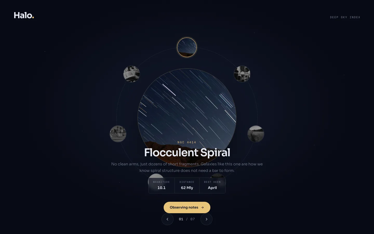 Elementor circular orbit carousel with items rotating around a fixed centre point