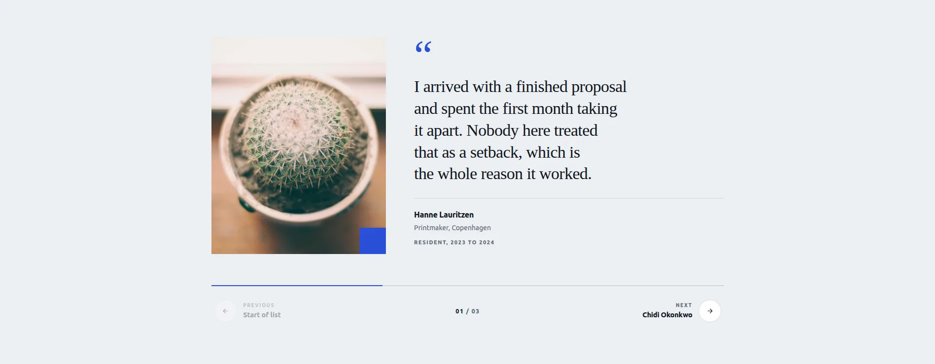 Rostrum Quote Slider Elementor testimonial carousel design with portrait and progress bar