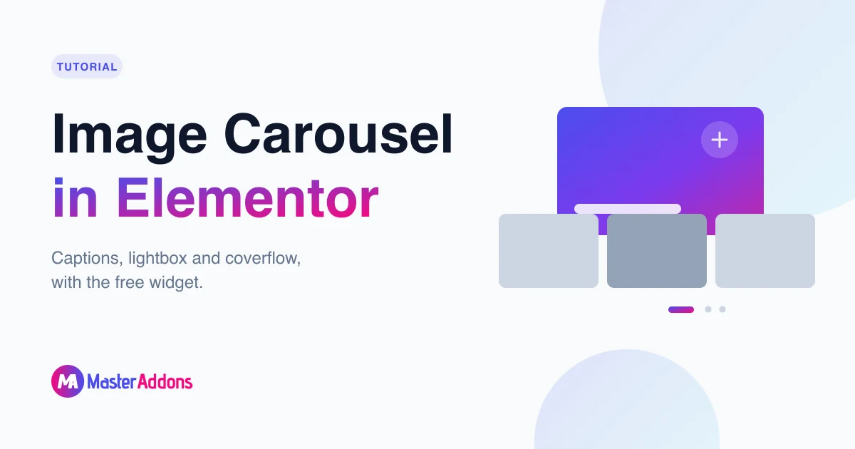 Featured image: Elementor image carousel with a large preview, lightbox control and thumbnail strip
